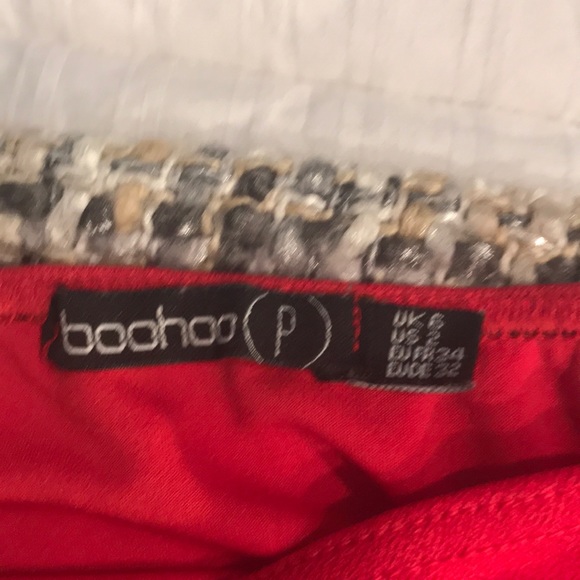 Red Off-Shoulder Babydoll Dress - Picture 4 of 4